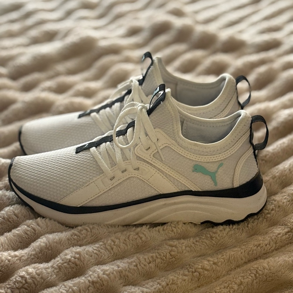 Puma White and Black Athletic Shoes